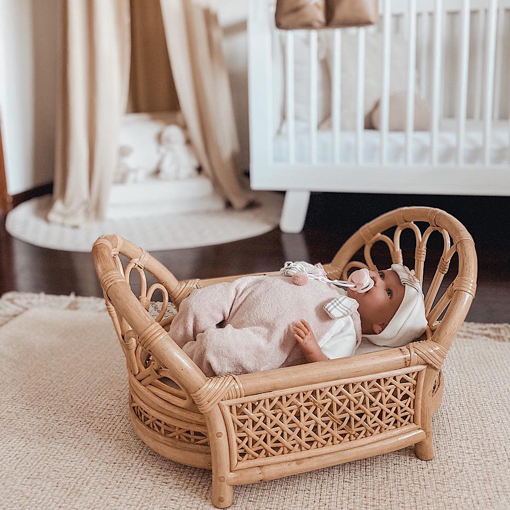 Rattan Dolls Bed | Lily Sprout Collection