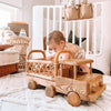 Large Rattan and Wooden Truck by Lily Sprout Collection - Lily Sprout Collection