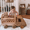 Large Rattan and Wooden Truck by Lily Sprout Collection - Lily Sprout Collection