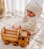 Small Rattan and Wooden Truck | Lily Sprout Collection