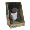 Baby African Girl Doll, Anatomically Correct - 38 cm by Miniland - Lily Sprout Collection