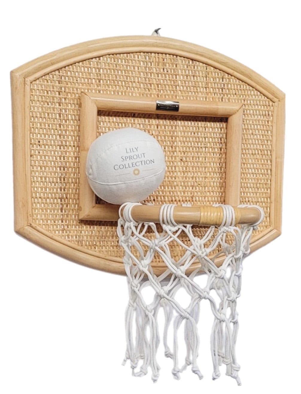 Rattan Basketball and Hoop: By Lily Sprout Collection - Lily Sprout Collection