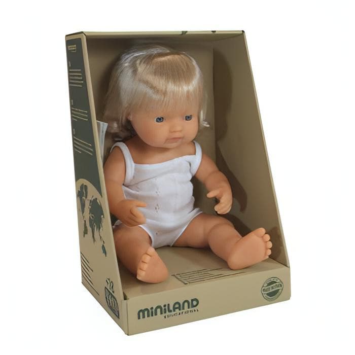 Caucasian Doll Girl, 38 cm Anatomically Correct by Miniland - Lily Sprout Collection