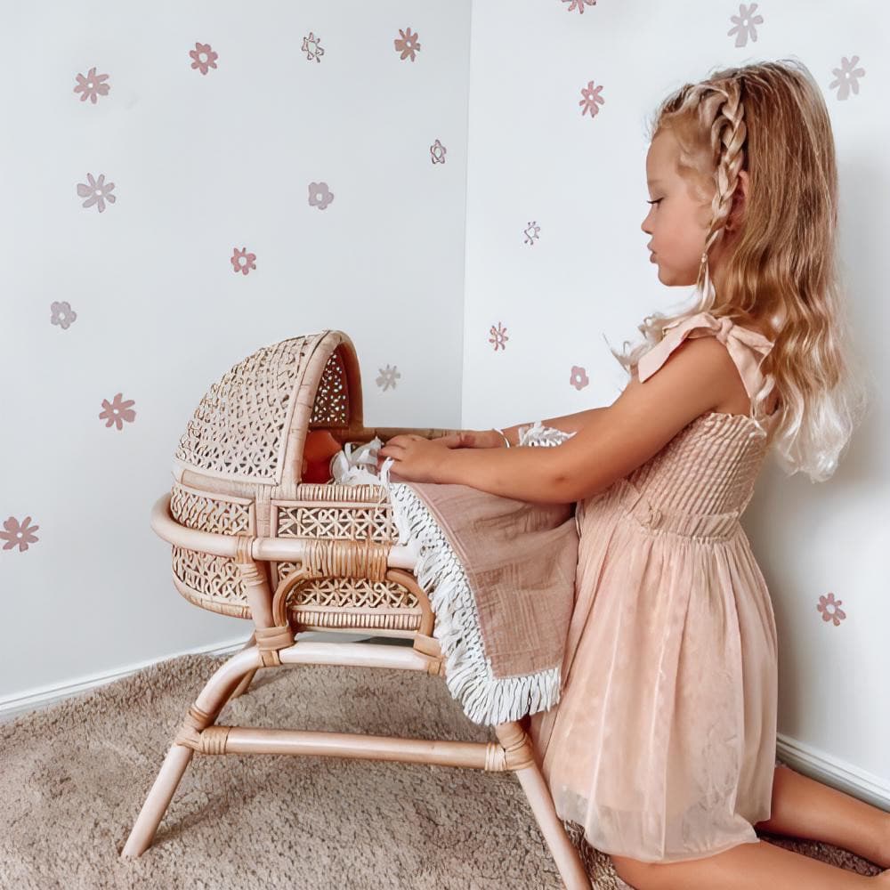 Rattan Abbey Dolls Bassinet by Lily Sprout Collection - Lily Sprout Collection