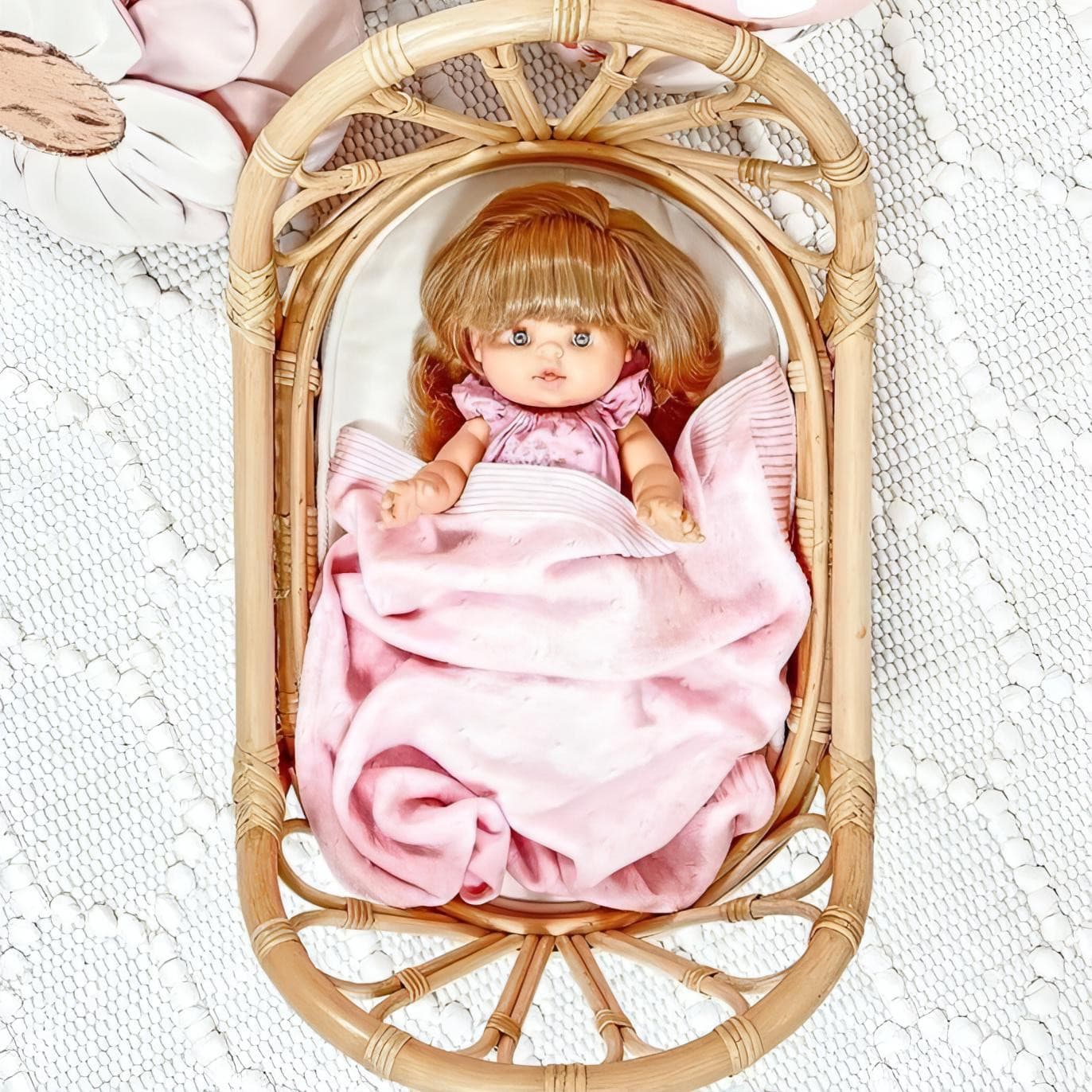 Rattan Dolls Bed by Lily Sprout Collection - Lily Sprout Collection