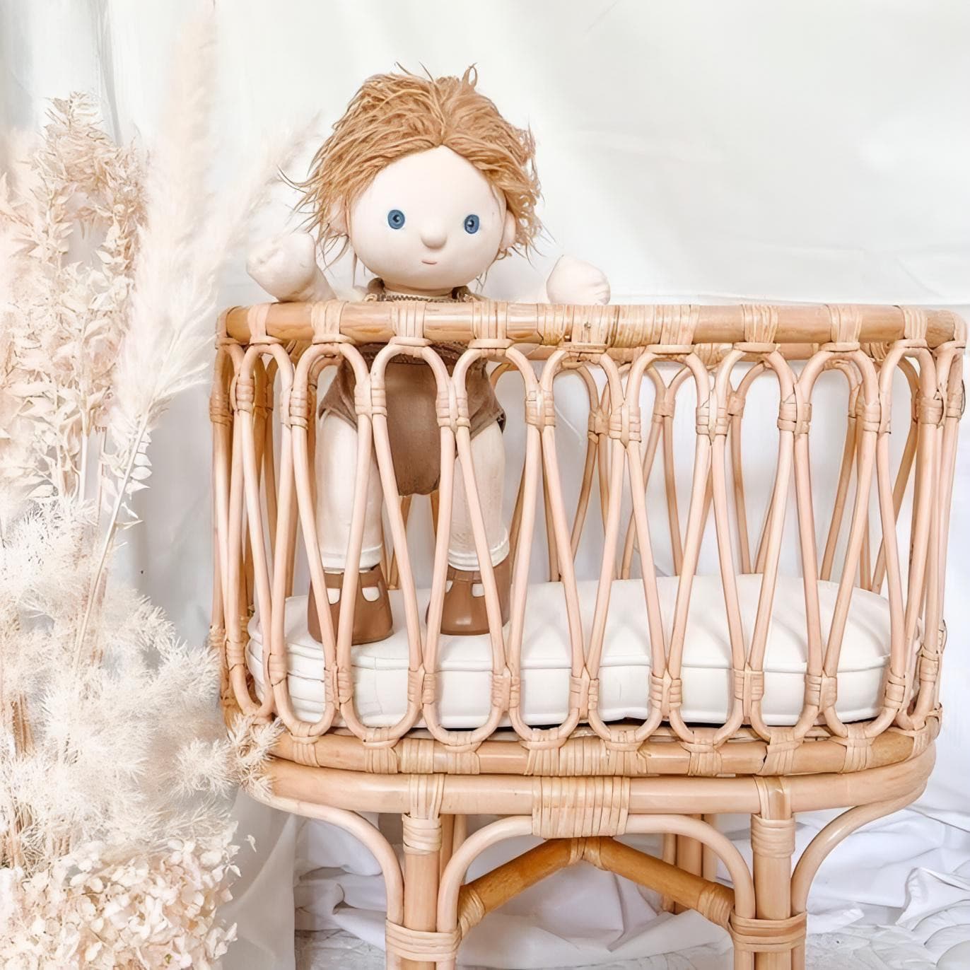 Rattan Sarah Dolls Crib by Lily Sprout Collection - Lily Sprout Collection