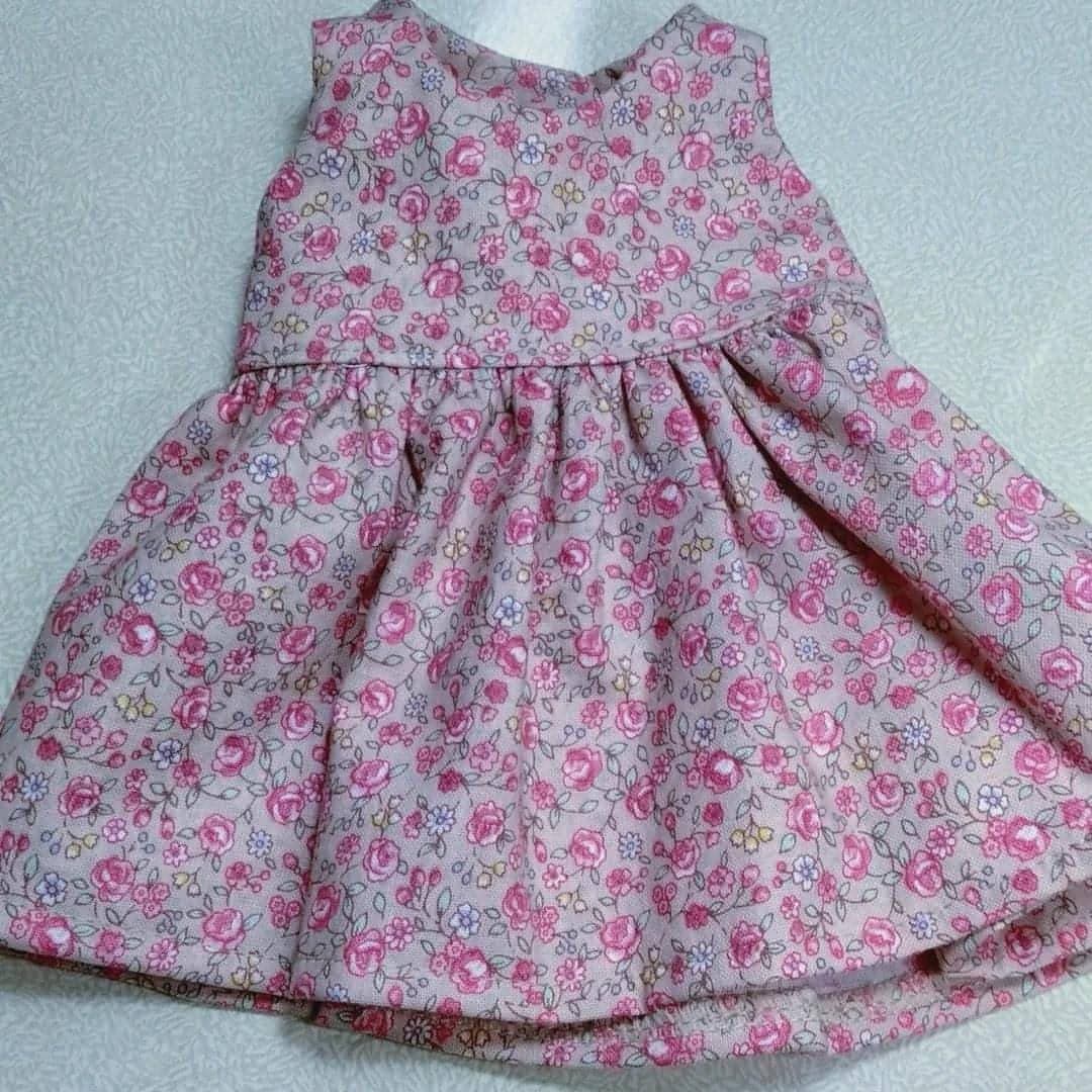 The Wacky Wardrobe - Pink Flower Dolls Dress - Lily Sprout Collection